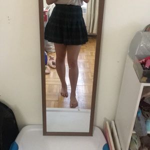 American Apparel Green Check Skirt Size L